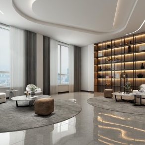 现代会客室3D模型下载